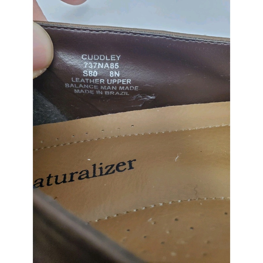 Naturalizer Cuddly Tootsie Roll Brown Leather Tassels Womens Size 8N Loafer Shoe - Picture 16 of 16
